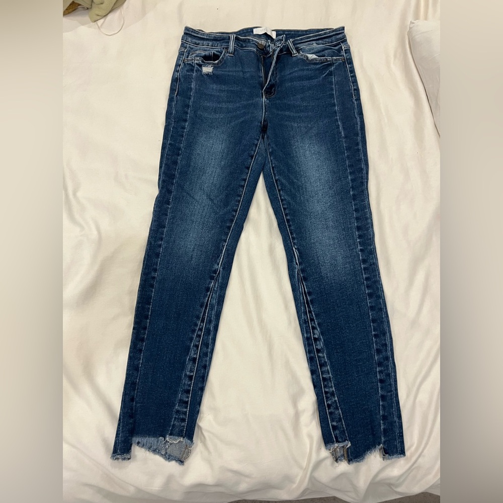 Distressed Blue Skinny Jeans for Women